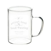 Clear Glass Coffee Mugs 17 Oz Clear Transparent Tea Cups \u0026 Coffee Glasses Large Cappuccino Clear Cup With Handle For Hot/Cold Beverage Circular Clear Mugs